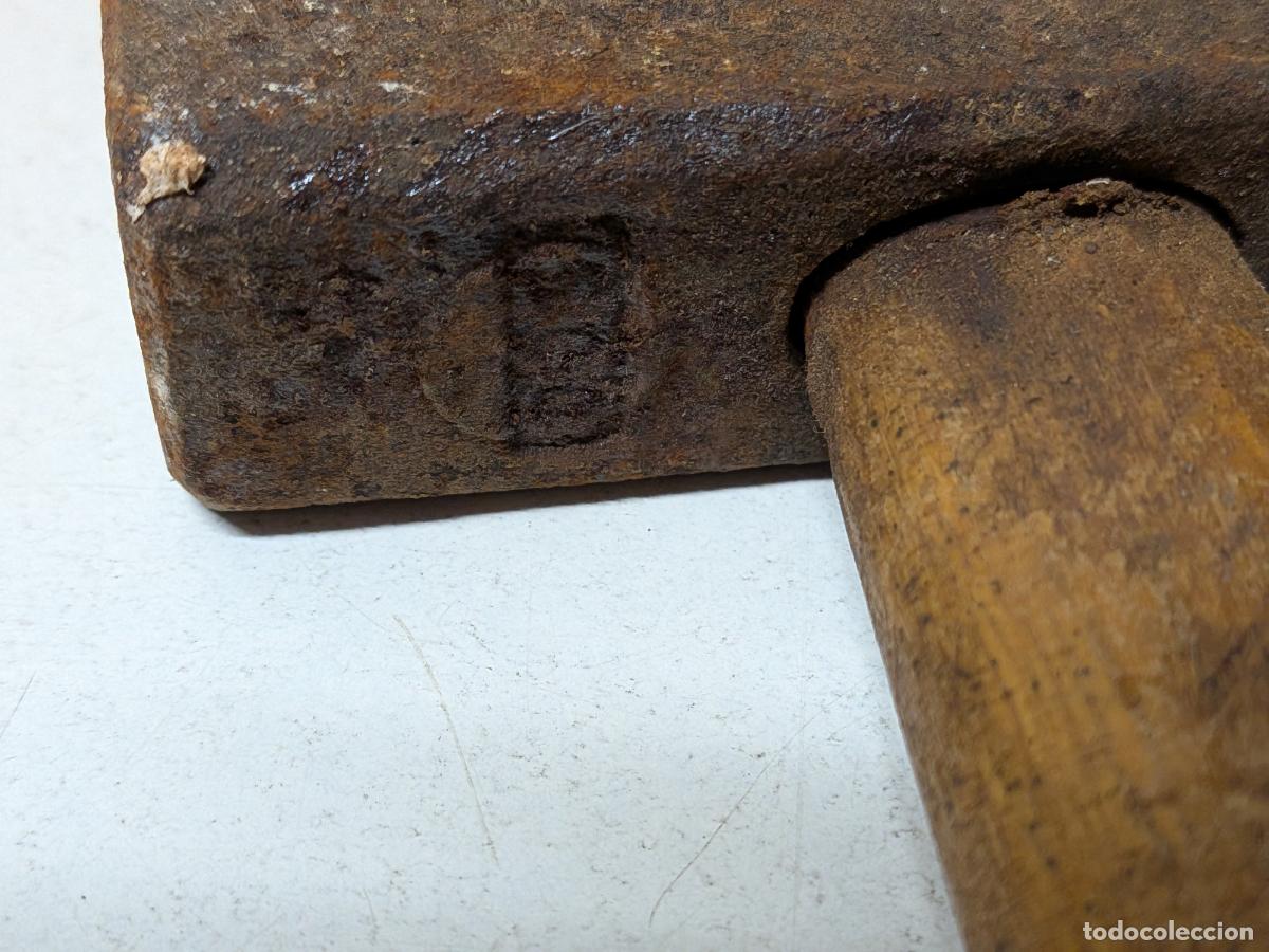 Antig&uuml;edades: ANTIGUO MARTILLO CORTO CON SELLO - Foto 2