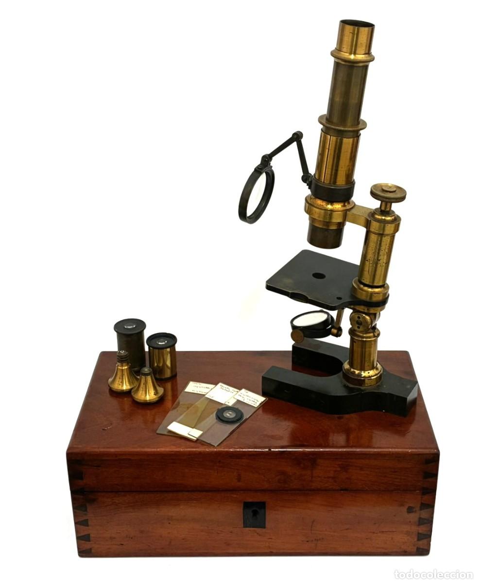 Antig&uuml;edades: Microscopio antiguo franc&eacute;s Hartnack (c.1866)