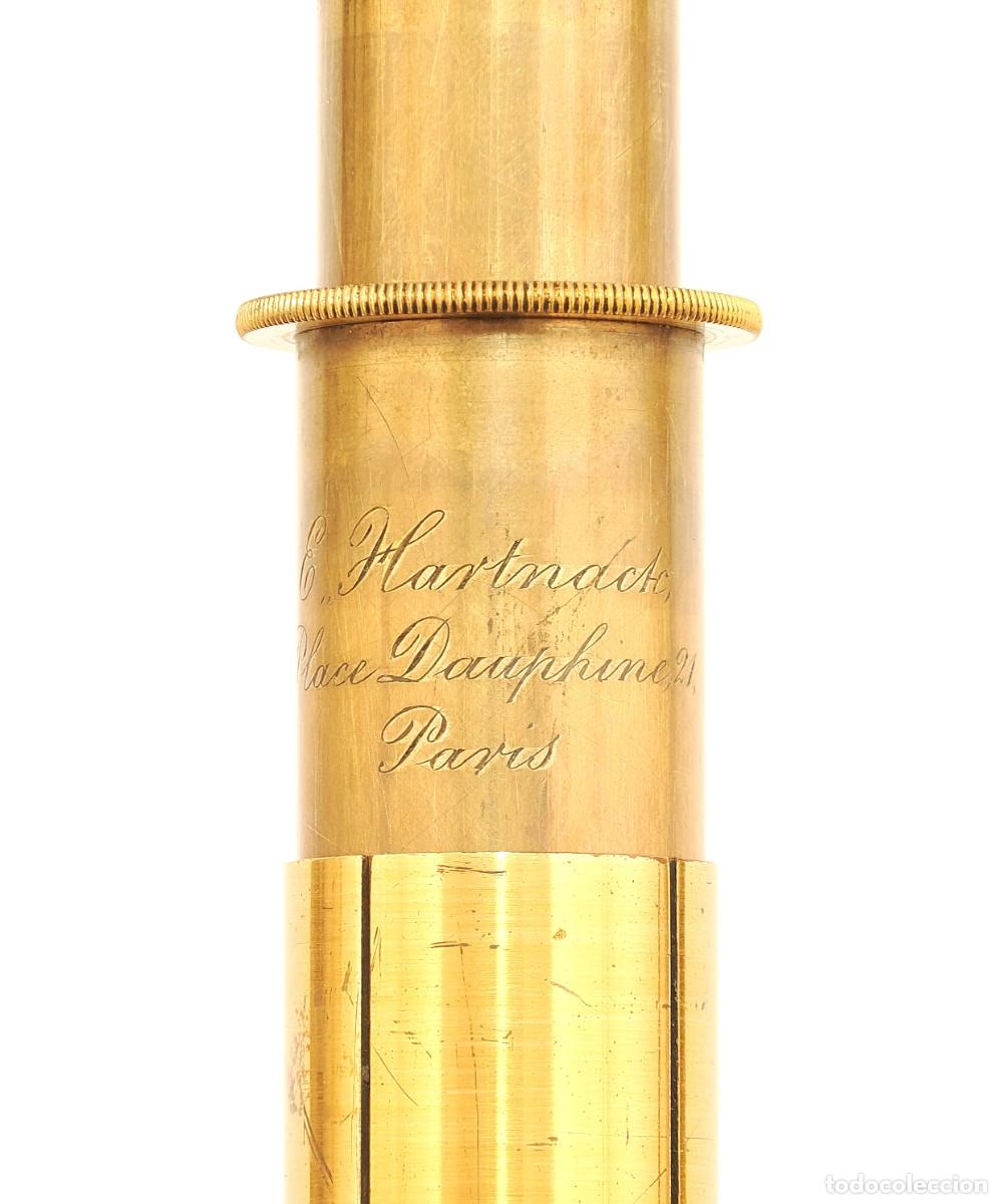 Antig&uuml;edades: Microscopio antiguo franc&eacute;s Hartnack (c.1866) - Foto 8