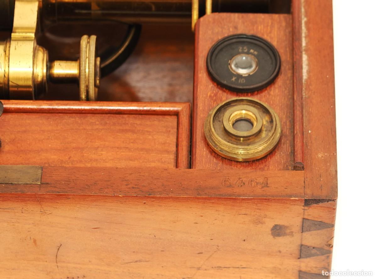 Antig&uuml;edades: Microscopio antiguo franc&eacute;s Hartnack (c.1866) - Foto 14