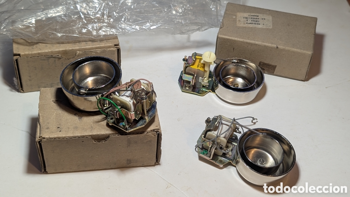 Tel&eacute;fonos: Lote de timbres o repuestos de campana electromagn&eacute;tica original para tel&eacute;fonos antiguos