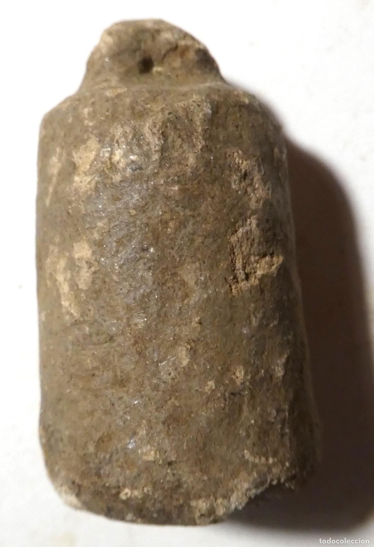 Antig&uuml;edades: Gran pesa antigua de plomo , pesa 165 gr.