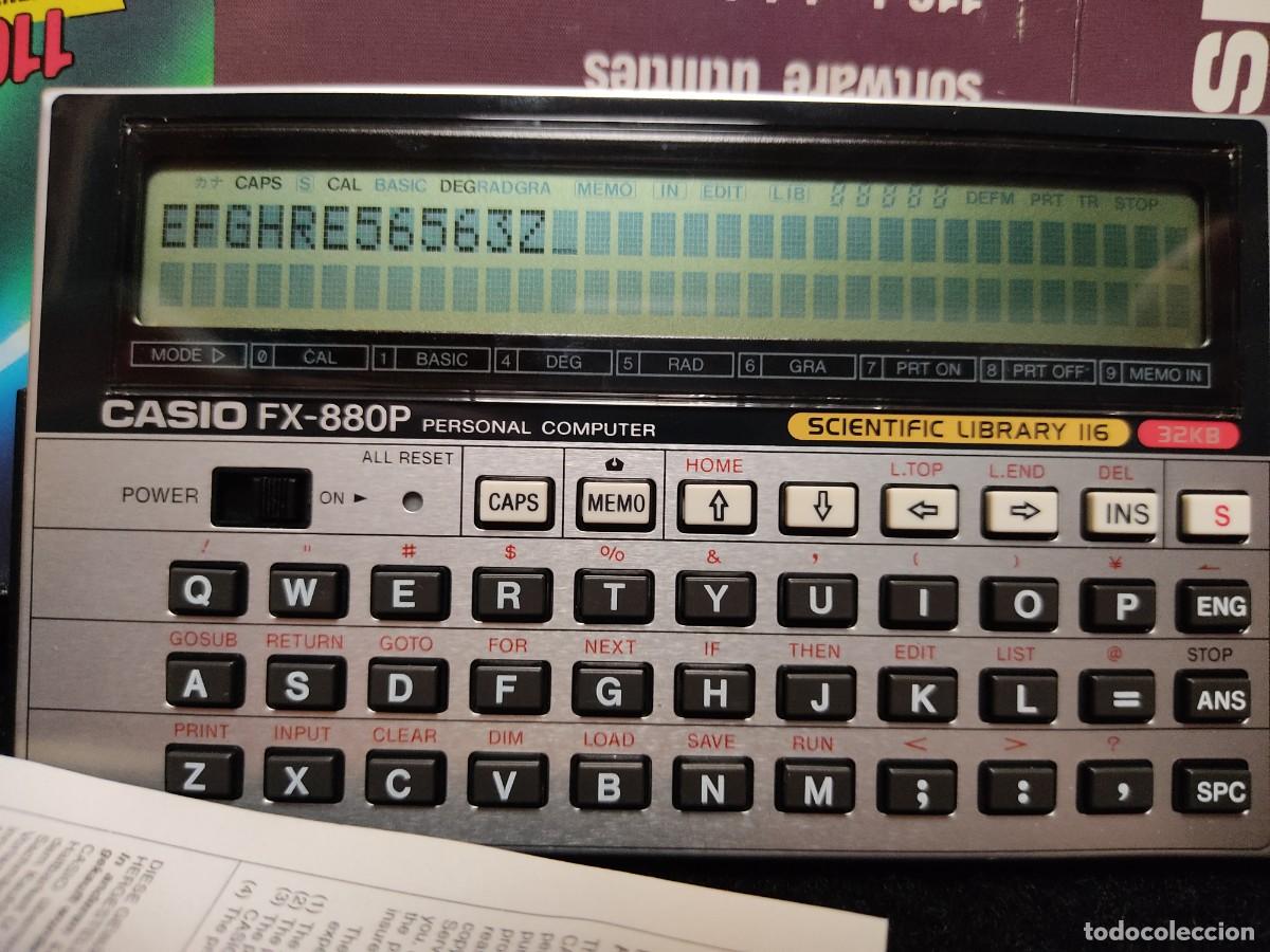 Antig&uuml;edades: CALCULADORA CIENT&Iacute;FICA CASIO FX-880P PERSONAL COMPUTER FX 880 P FUNCIONANDO - Foto 6