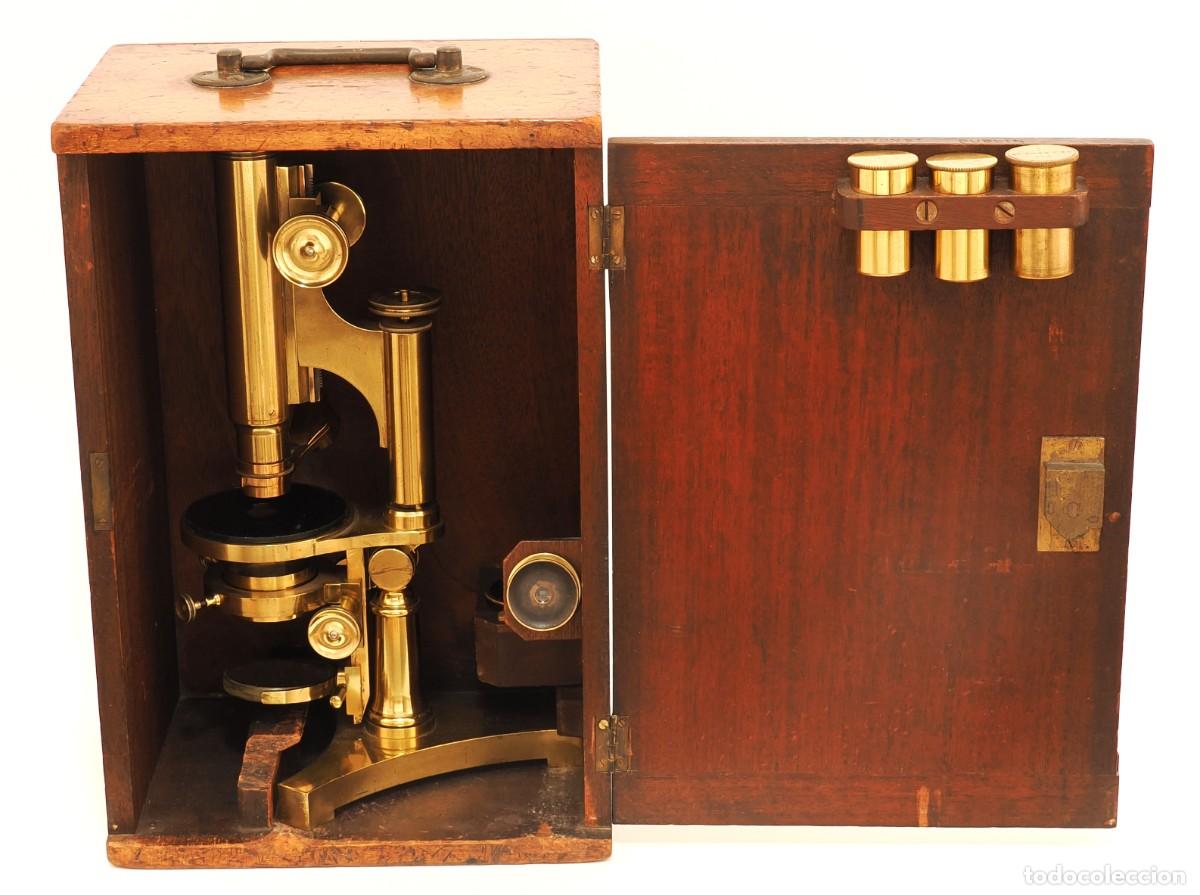 Antig&uuml;edades: Microscopio antiguo R&J Beck (1882)