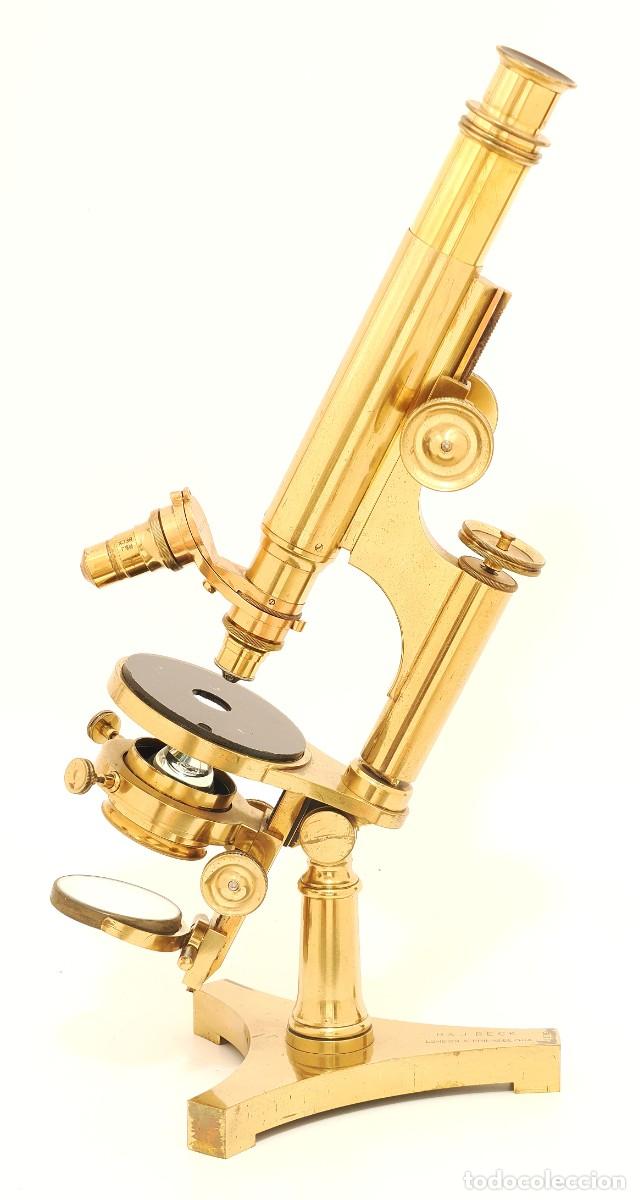 Antig&uuml;edades: Microscopio antiguo R&J Beck (1882) - Foto 2