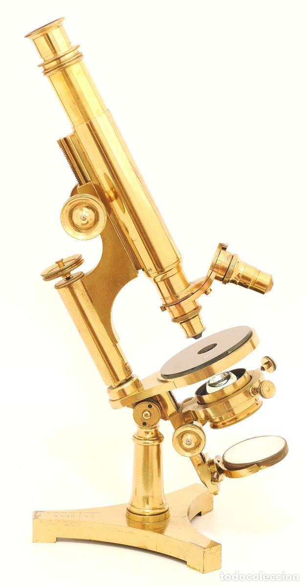 Antig&uuml;edades: Microscopio antiguo R&J Beck (1882) - Foto 8