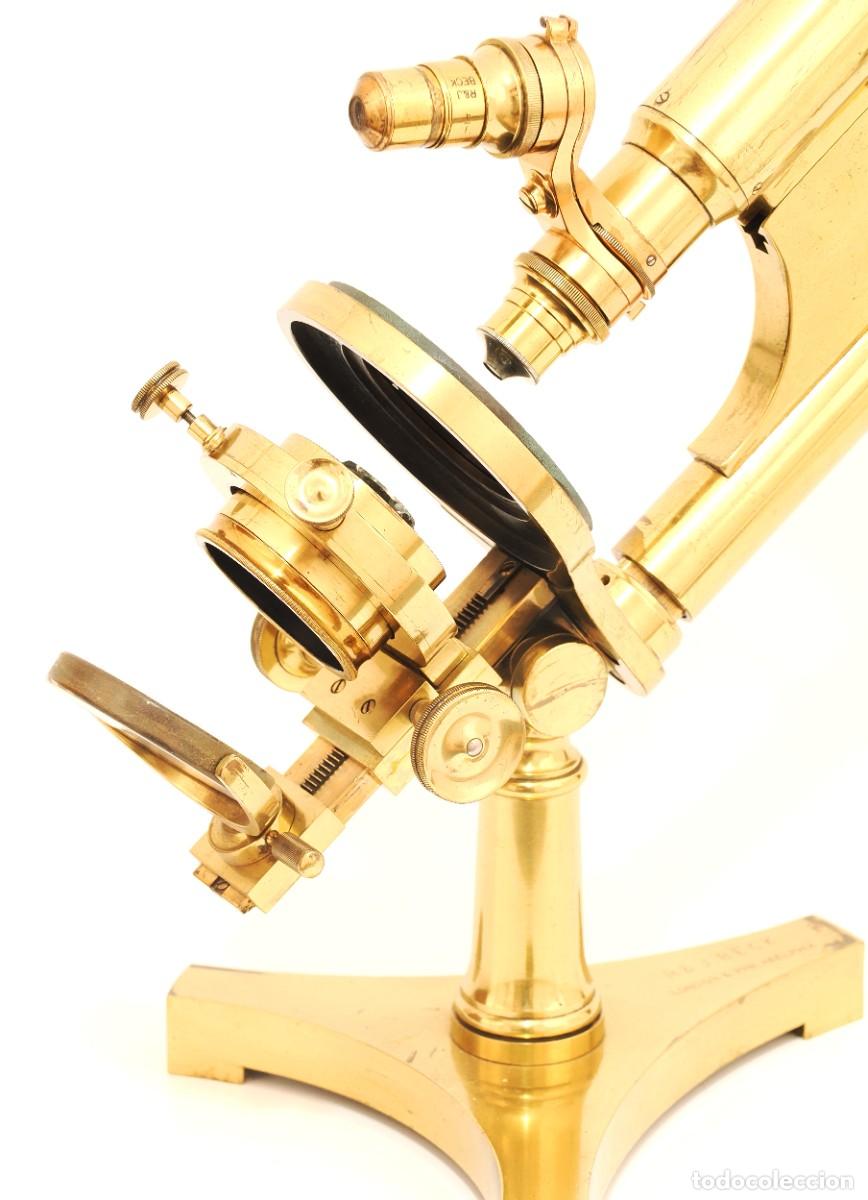 Antig&uuml;edades: Microscopio antiguo R&J Beck (1882) - Foto 11