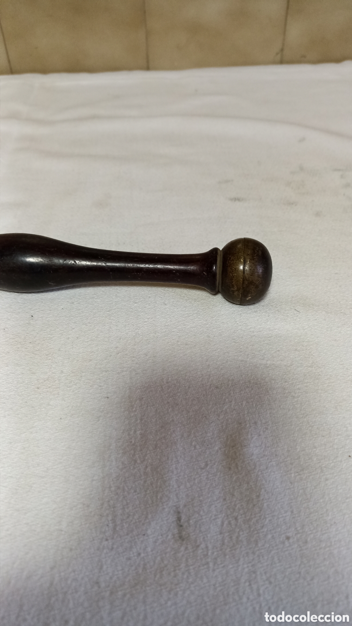Antig&uuml;edades: Marcador de cuero. 26 cm - Foto 4