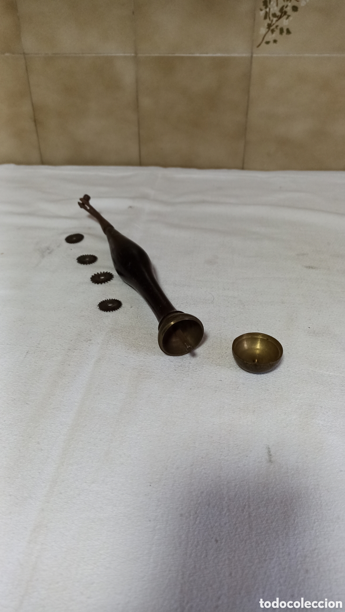 Antig&uuml;edades: Marcador de cuero. 26 cm - Foto 5