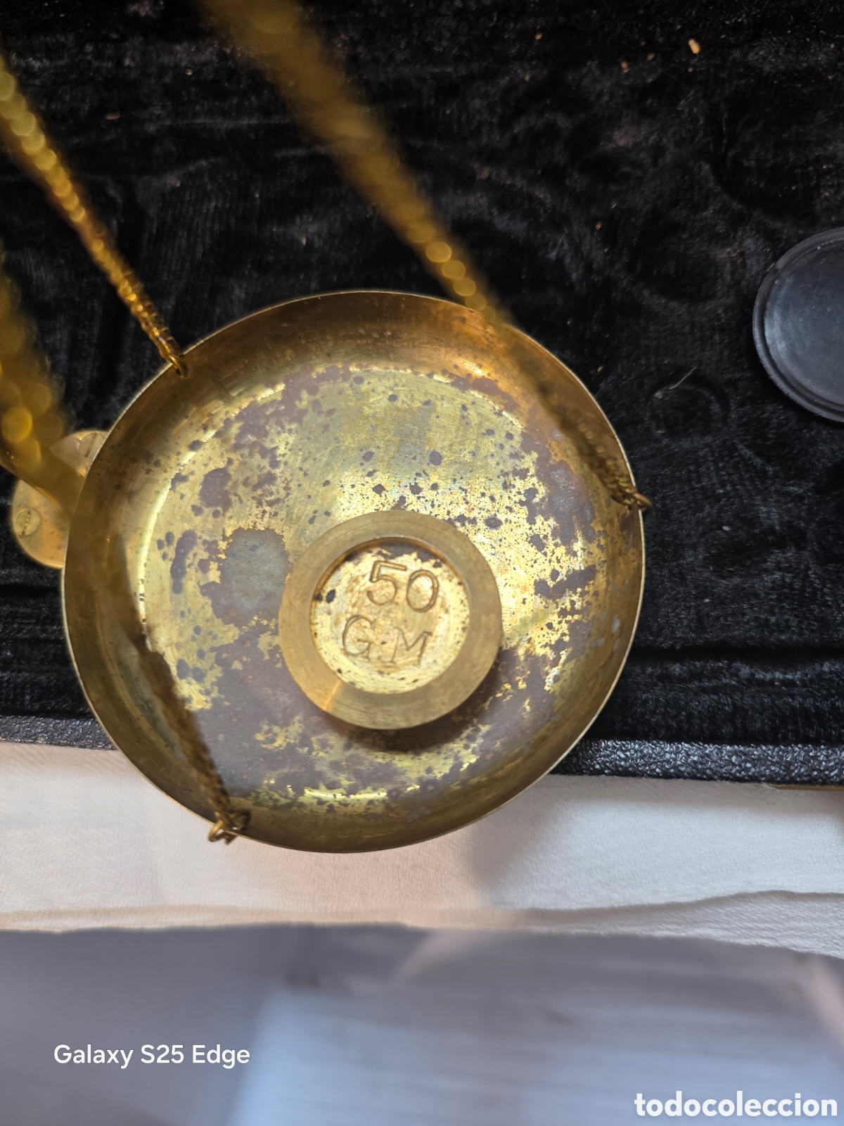 Antig&uuml;edades: Antigua balanza de precisi&oacute;n en bronce - Foto 3