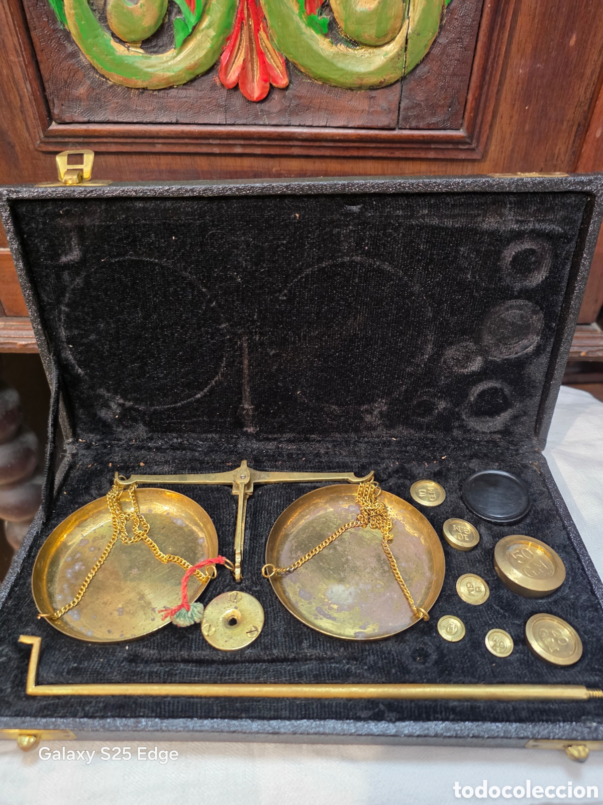 Antig&uuml;edades: Antigua balanza de precisi&oacute;n en bronce - Foto 4