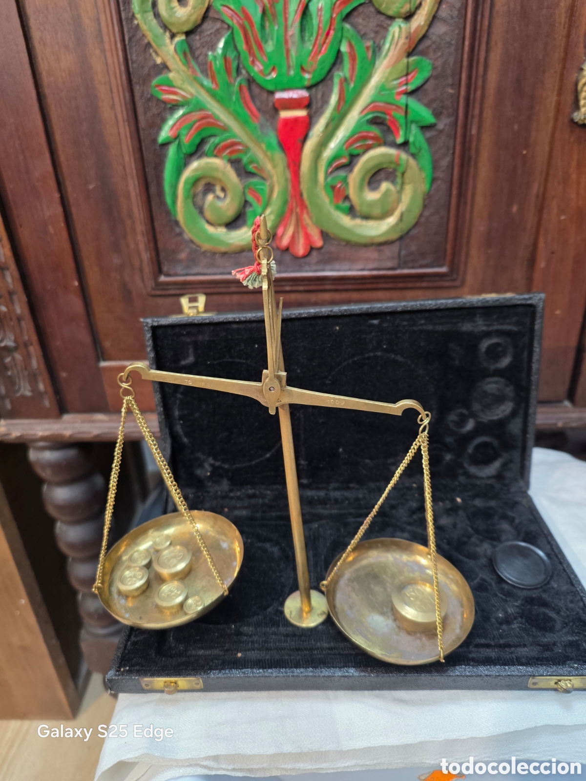 Antig&uuml;edades: Antigua balanza de presidio en bronce