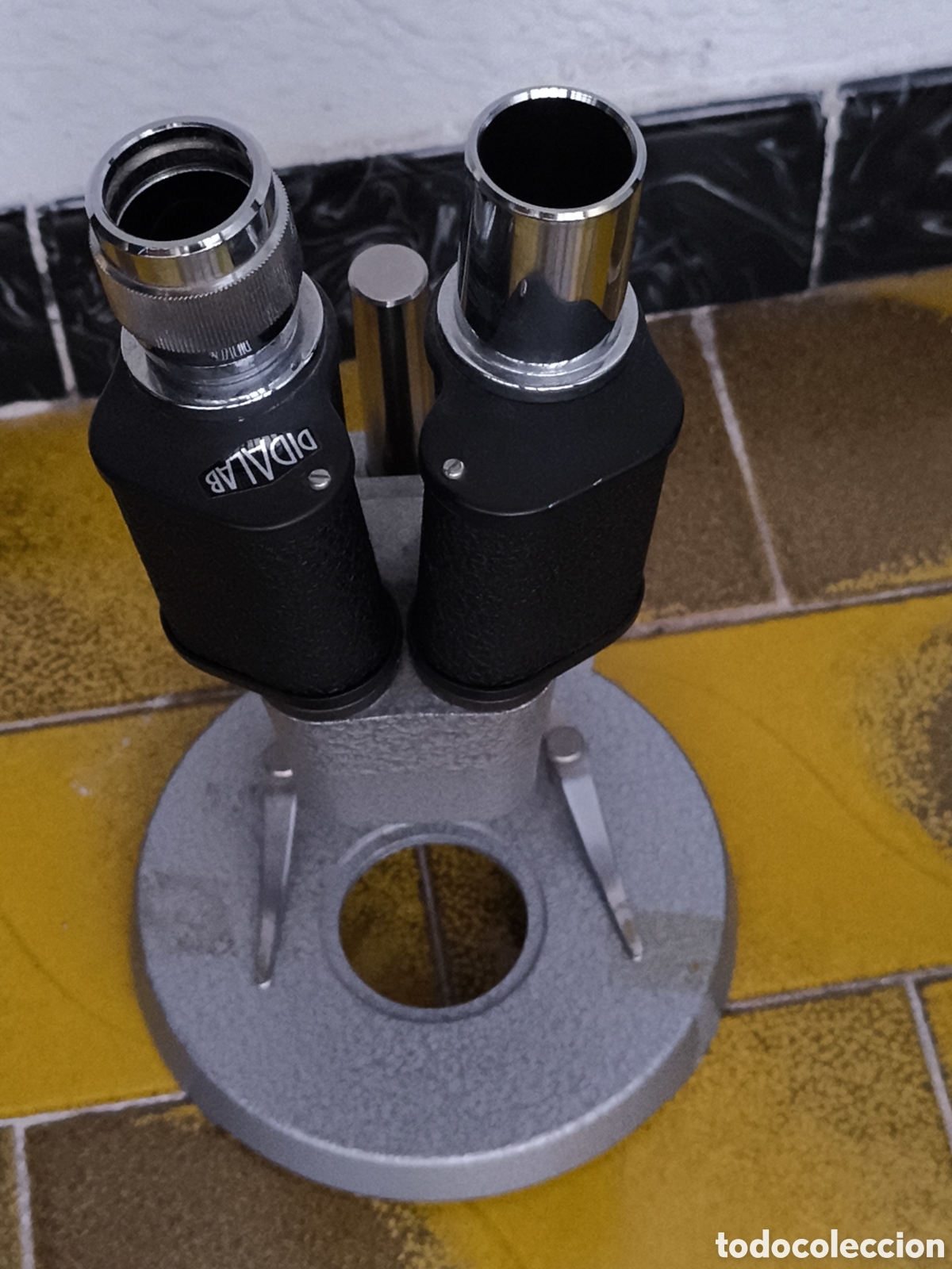 Antig&uuml;edades: Microscopio binocular vintage antiguo 70s Didalab - Foto 4