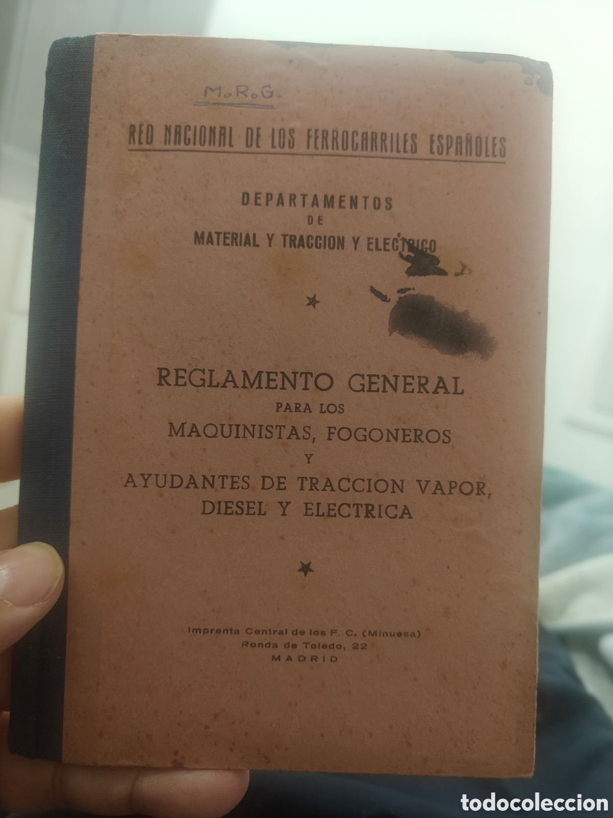 Antig&uuml;edades: Antiguo Reglamento General Maquinistas y Fogoneros RENFE (Vapor, Di&eacute;sel, El&eacute;ctrica)