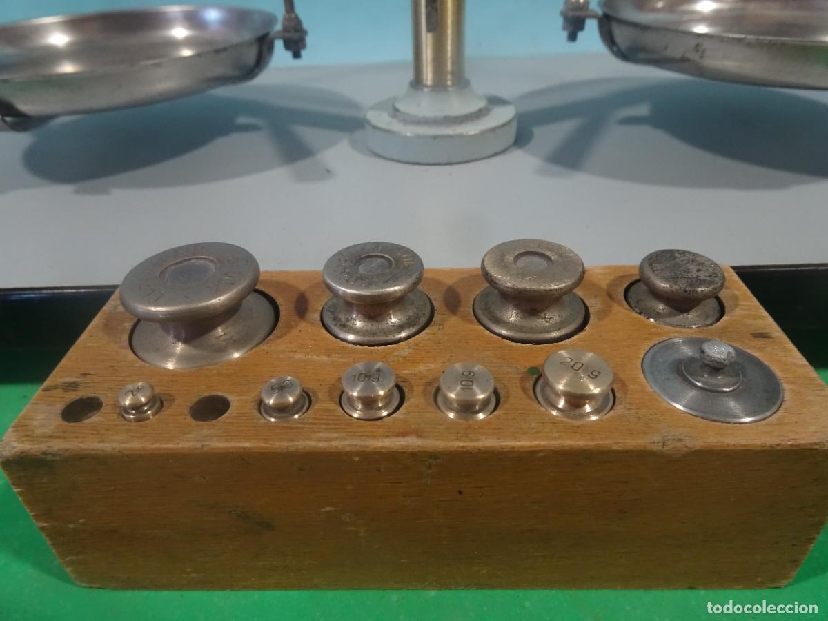 Antig&uuml;edades: BALANZA CON JUEGO DE PESAS - Foto 7
