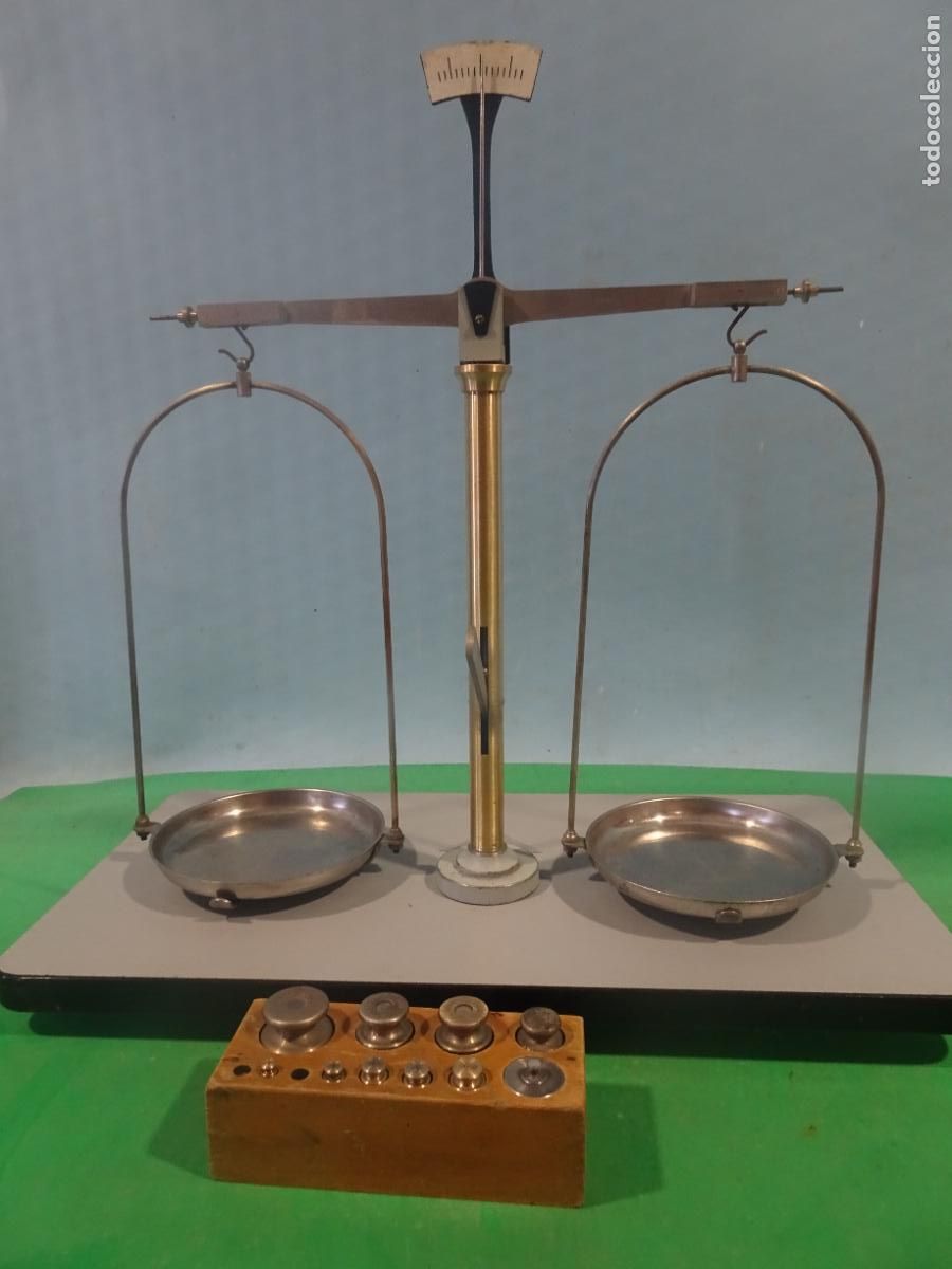 Antig&uuml;edades: BALANZA CON JUEGO DE PESAS - Foto 10