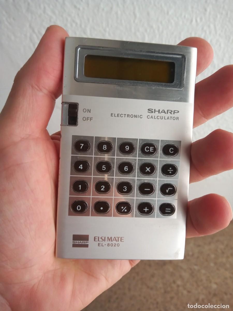 Antig&uuml;edades: CALCULADORA VINTAGE SHARP EL 8020 CON FUNDA - Foto 2