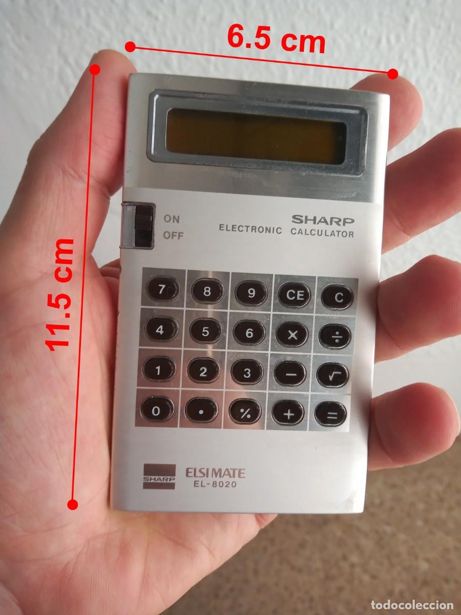 Antig&uuml;edades: CALCULADORA VINTAGE SHARP EL 8020 CON FUNDA - Foto 3