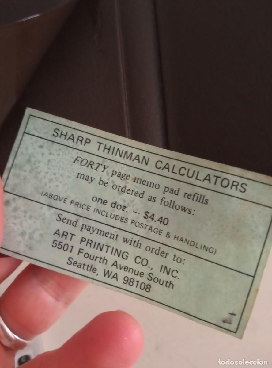 Antig&uuml;edades: CALCULADORA VINTAGE SHARP EL 8020 CON FUNDA - Foto 8