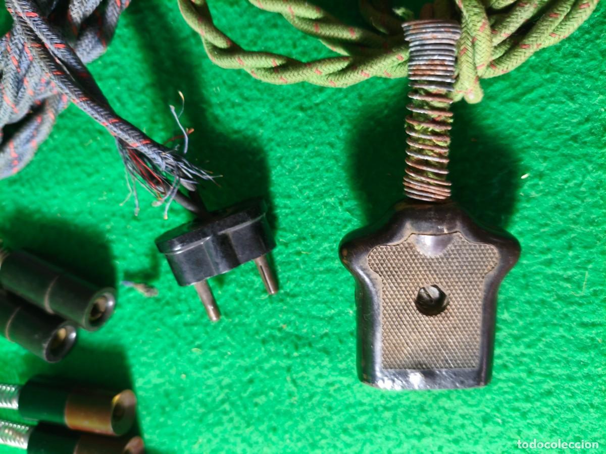 Antig&uuml;edades: MATERIAL ELECTRICO ANTIGUO. CABLES FORRADOS Y CONECTORES. - Foto 2