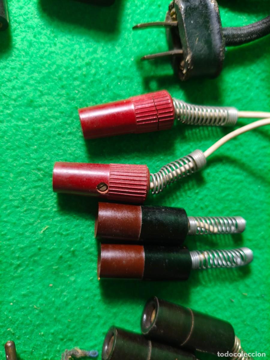 Antig&uuml;edades: MATERIAL ELECTRICO ANTIGUO. CABLES FORRADOS Y CONECTORES. - Foto 3