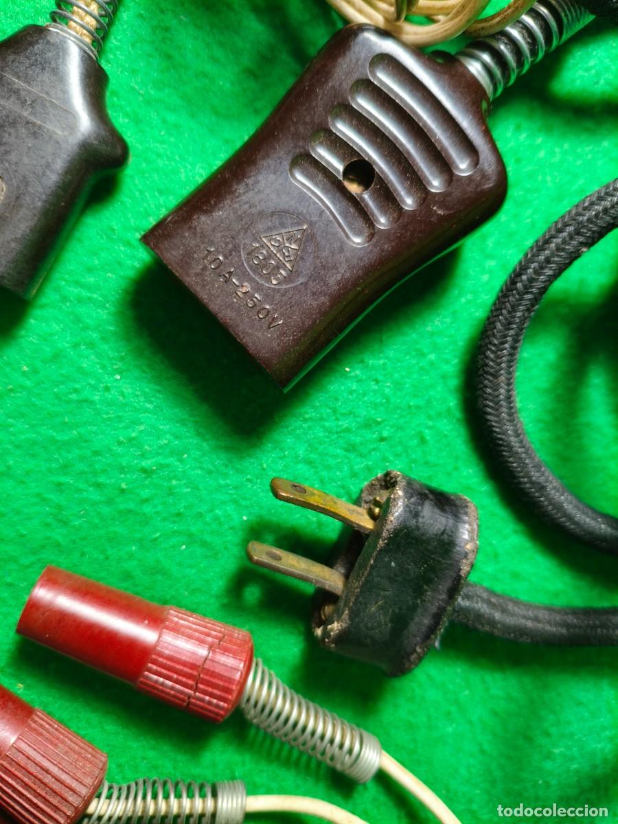 Antig&uuml;edades: MATERIAL ELECTRICO ANTIGUO. CABLES FORRADOS Y CONECTORES. - Foto 4