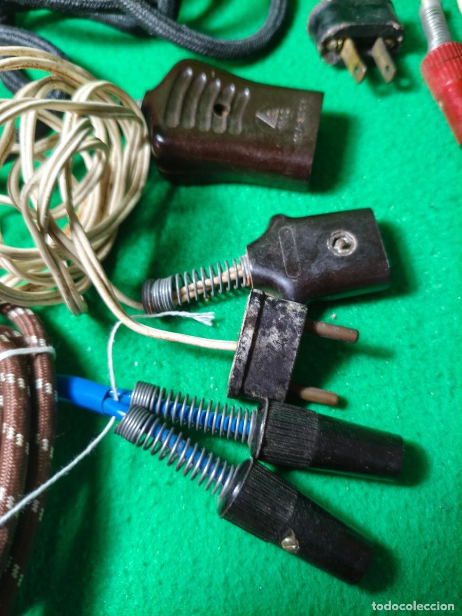 Antig&uuml;edades: MATERIAL ELECTRICO ANTIGUO. CABLES FORRADOS Y CONECTORES. - Foto 6