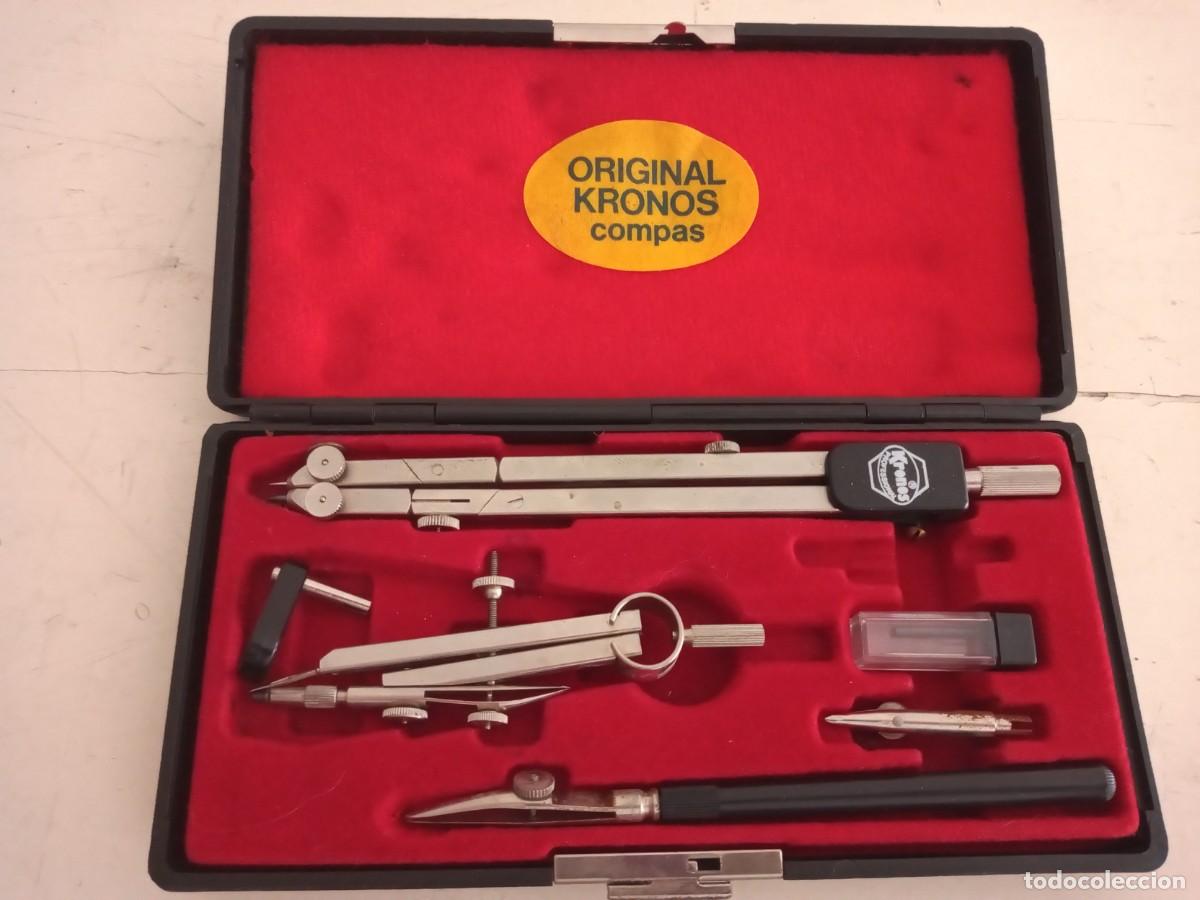 Antig&uuml;edades: ESTUCHE COMPASES KRONOS 930 PROFESSIONAL - Foto 1