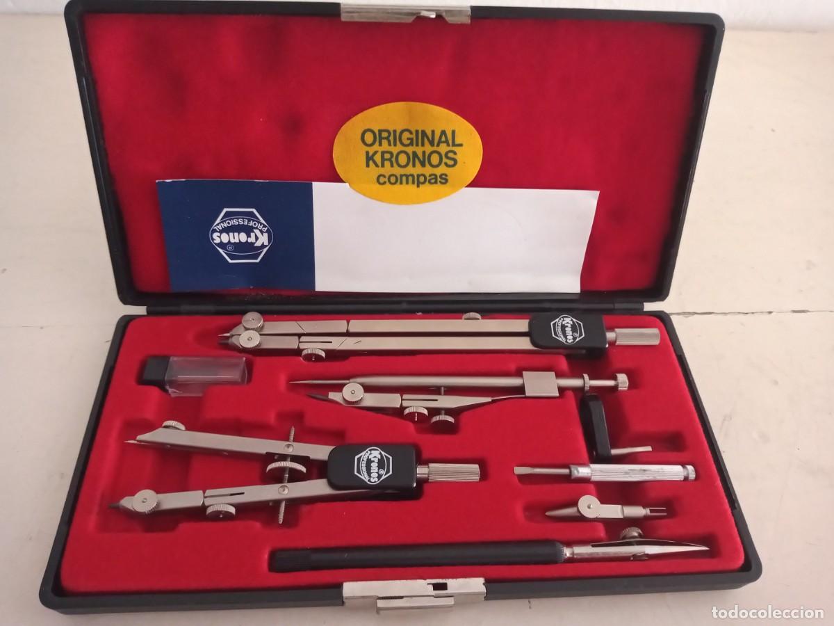 Antig&uuml;edades: ESTUCHE COMPASES KRONOS 935 PROFESSIONAL