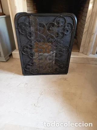 Antig&uuml;edades: Salvachispas chimenea de 3 paneles metal negro - Foto 5