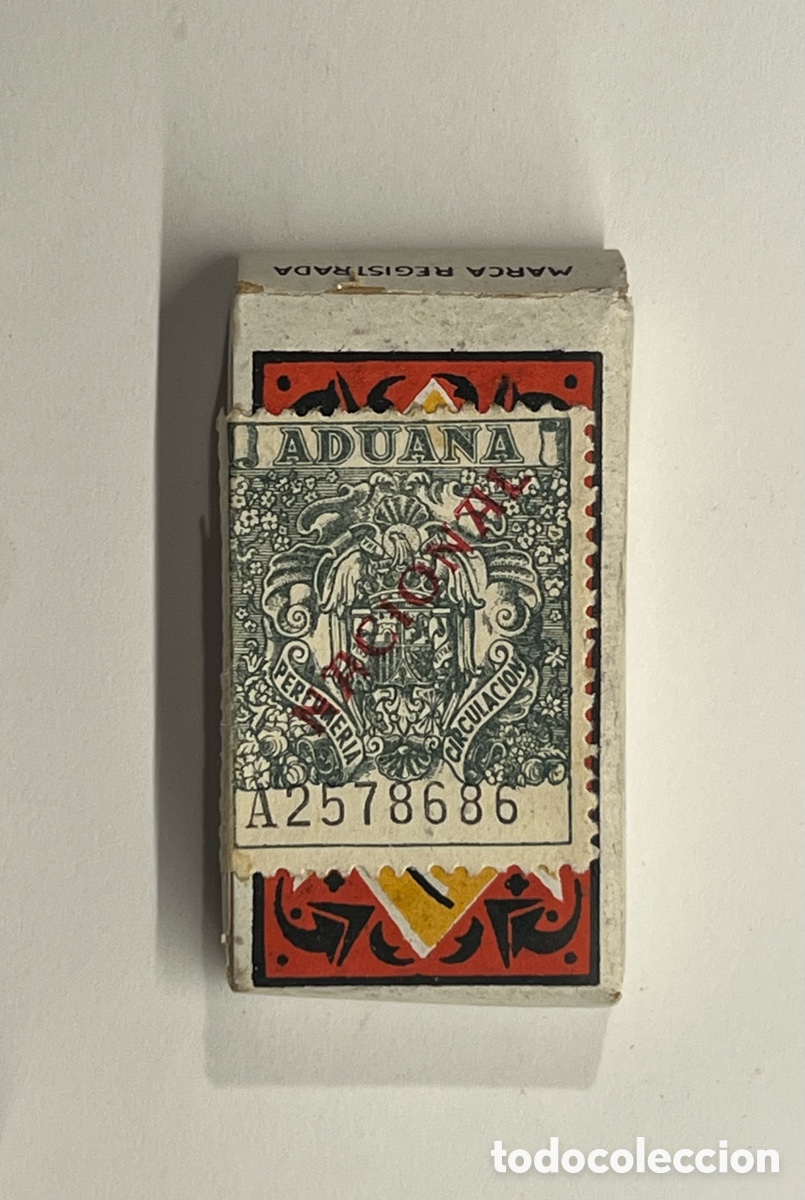 Antig&uuml;edades: ORION EXTRA, Caja Hojas de afeitar con sello fiscal de Aduanas Perfumer&iacute;a&hellip;. Vac&iacute;a (1930/1950)