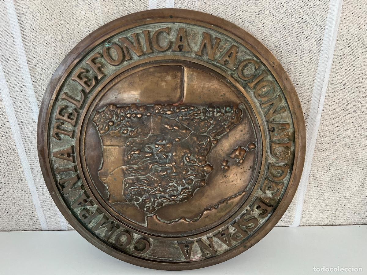 Tel&eacute;fonos: COMPA&Ntilde;IA TELEFONICA NACIONAL DE ESPA&Ntilde;A PLACA DE BRONCE