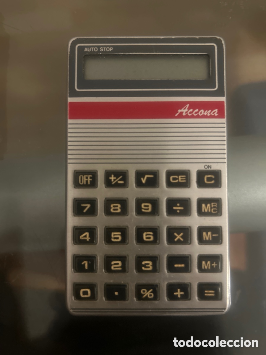 Antig&uuml;edades: Calculadora vintage Acona EC-835 con funda y manual original