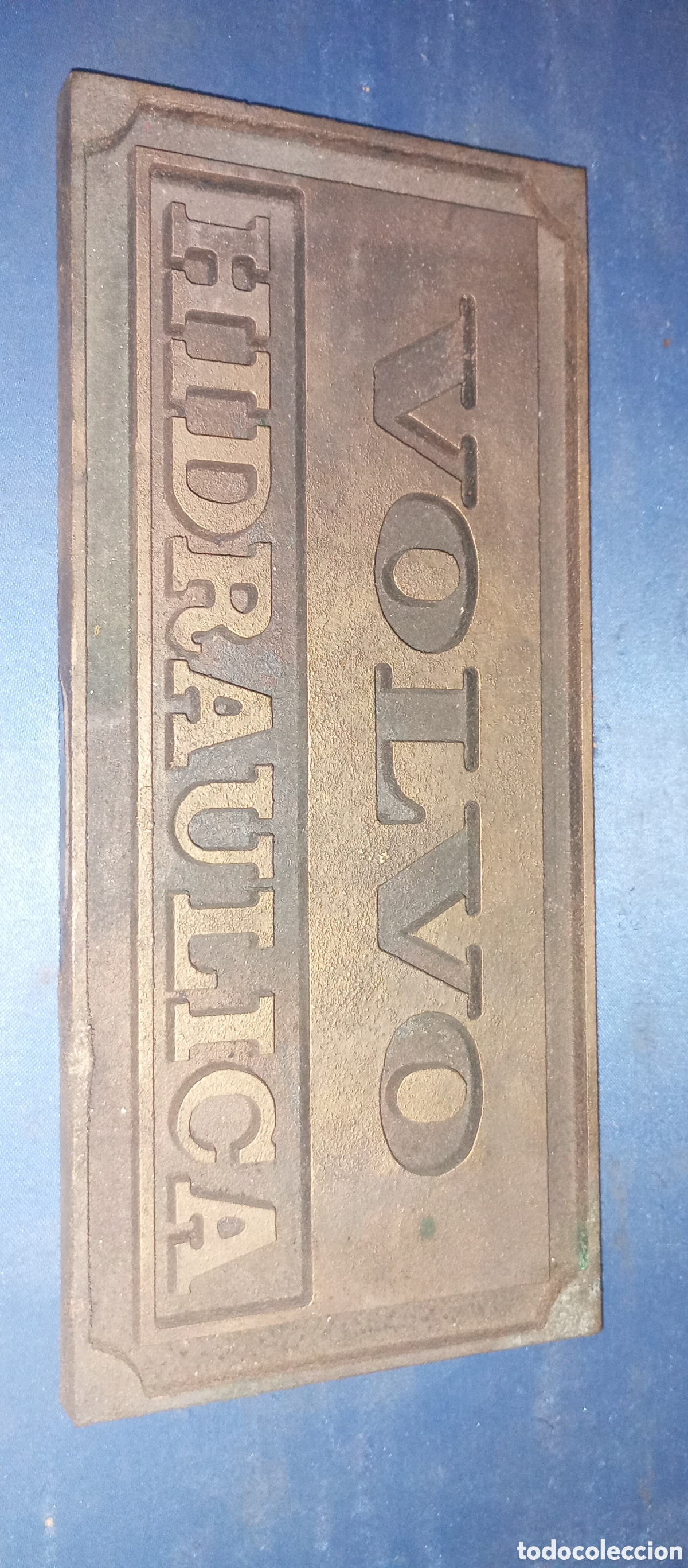 Antig&uuml;edades: Placa de bronce VOLVO HIDR&Aacute;ULICA - Foto 5