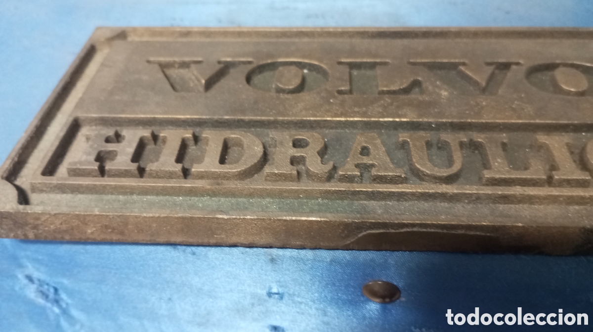 Antig&uuml;edades: Placa de bronce VOLVO HIDR&Aacute;ULICA - Foto 6