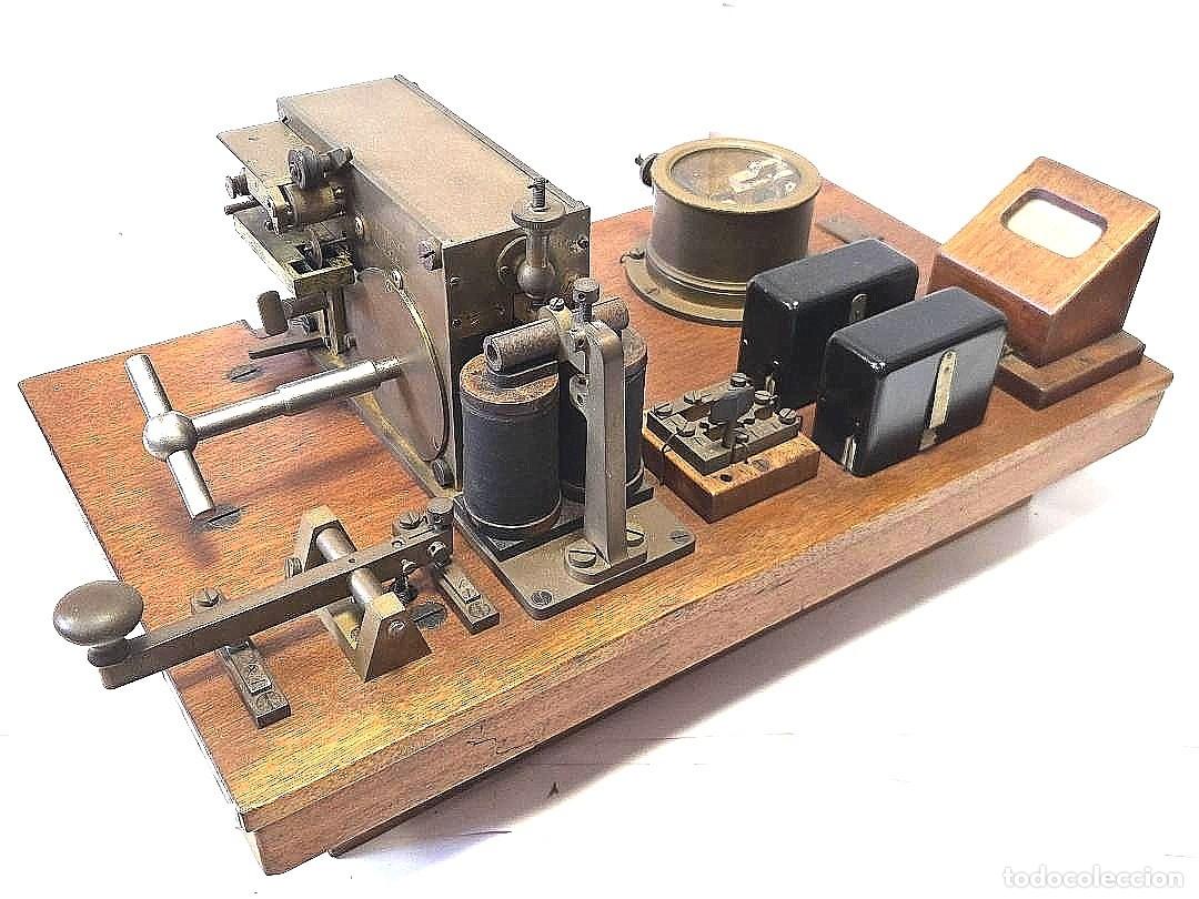 Antig&uuml;edades: antigua estacion de TELEGRAFO MORSE completa Siemens Halske 1880