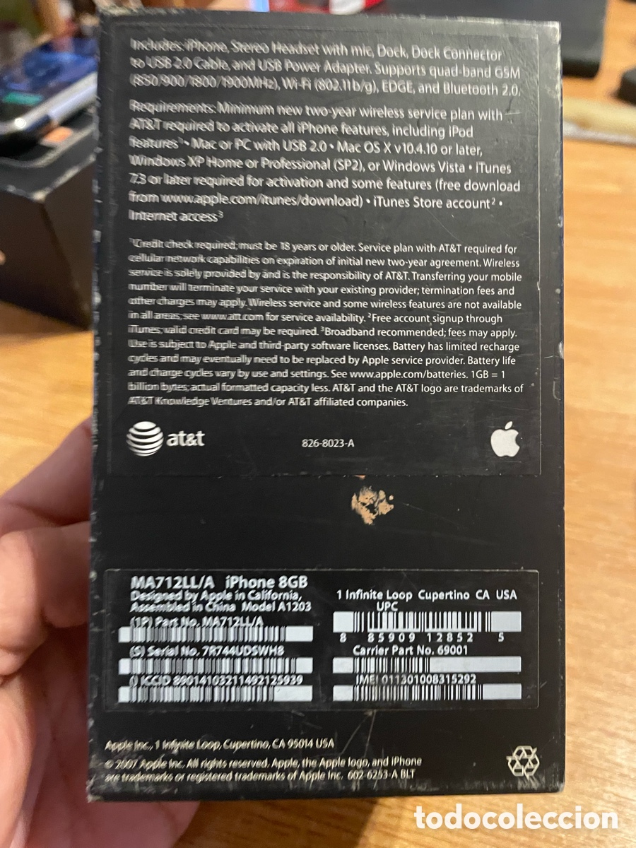 Tel&eacute;fonos: Apple iPhone original A1203 8GB con caja y accesorios - Foto 8