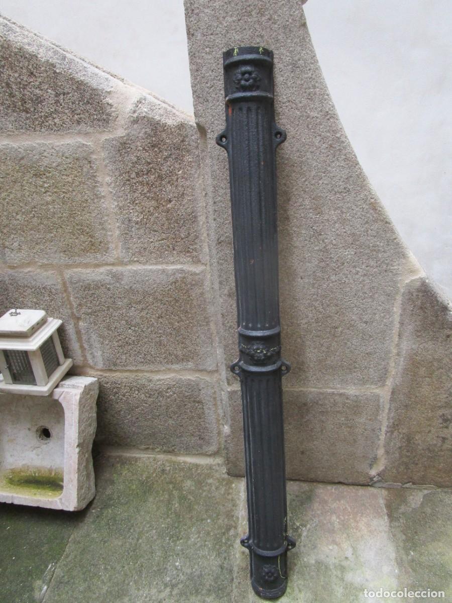 Antig&uuml;edades: ANTIGUO CANALON HIERRO FUNDIDO CUBRE BAJANTE DE AGUAS PLUVIALES, 160CM ALTO 13 DIAMETRO. + INFO