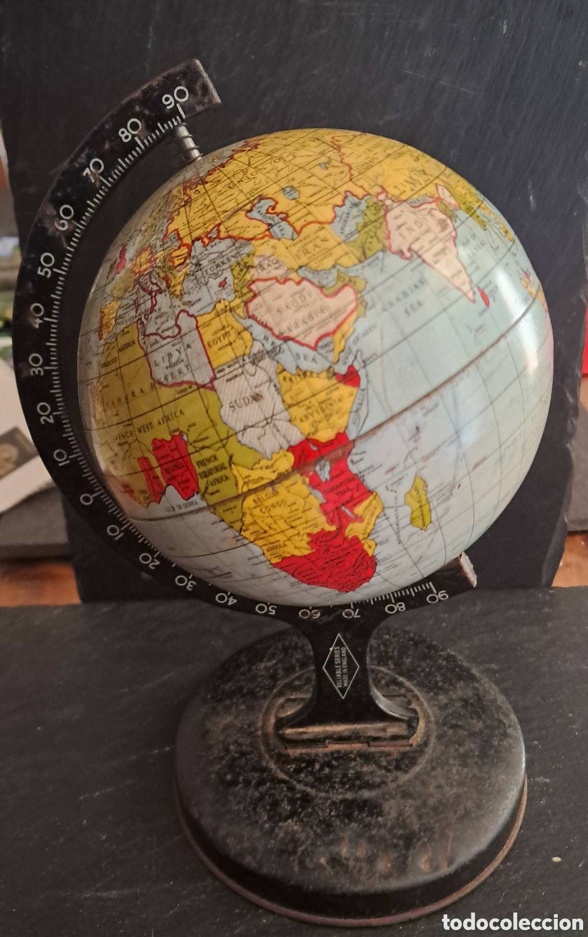 Antig&uuml;edades: Vintage Tin Desk-top Globe 1935/1936