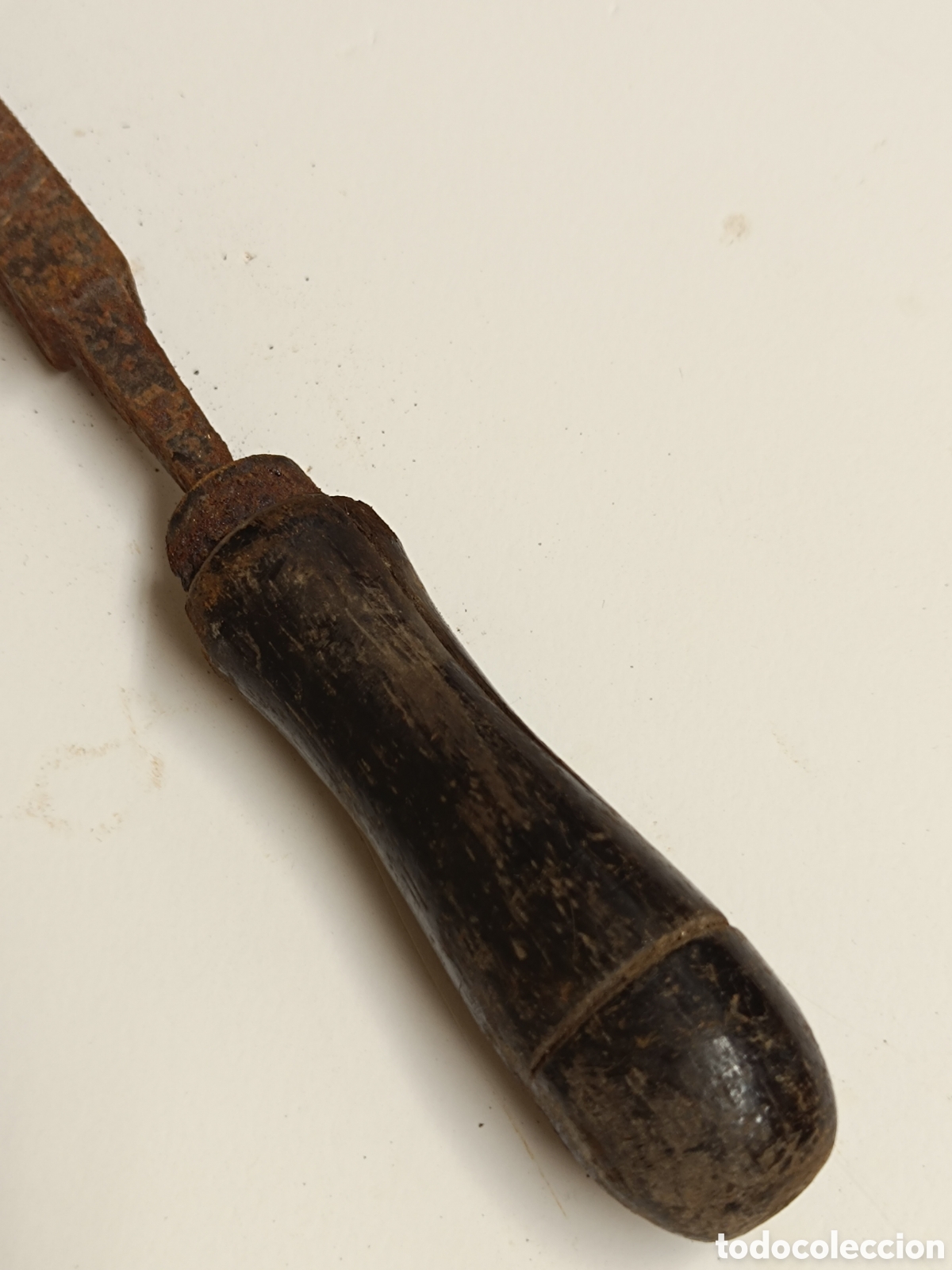 Antig&uuml;edades: Lima antigua hierro cuadrada con mango (37cm) - Foto 2
