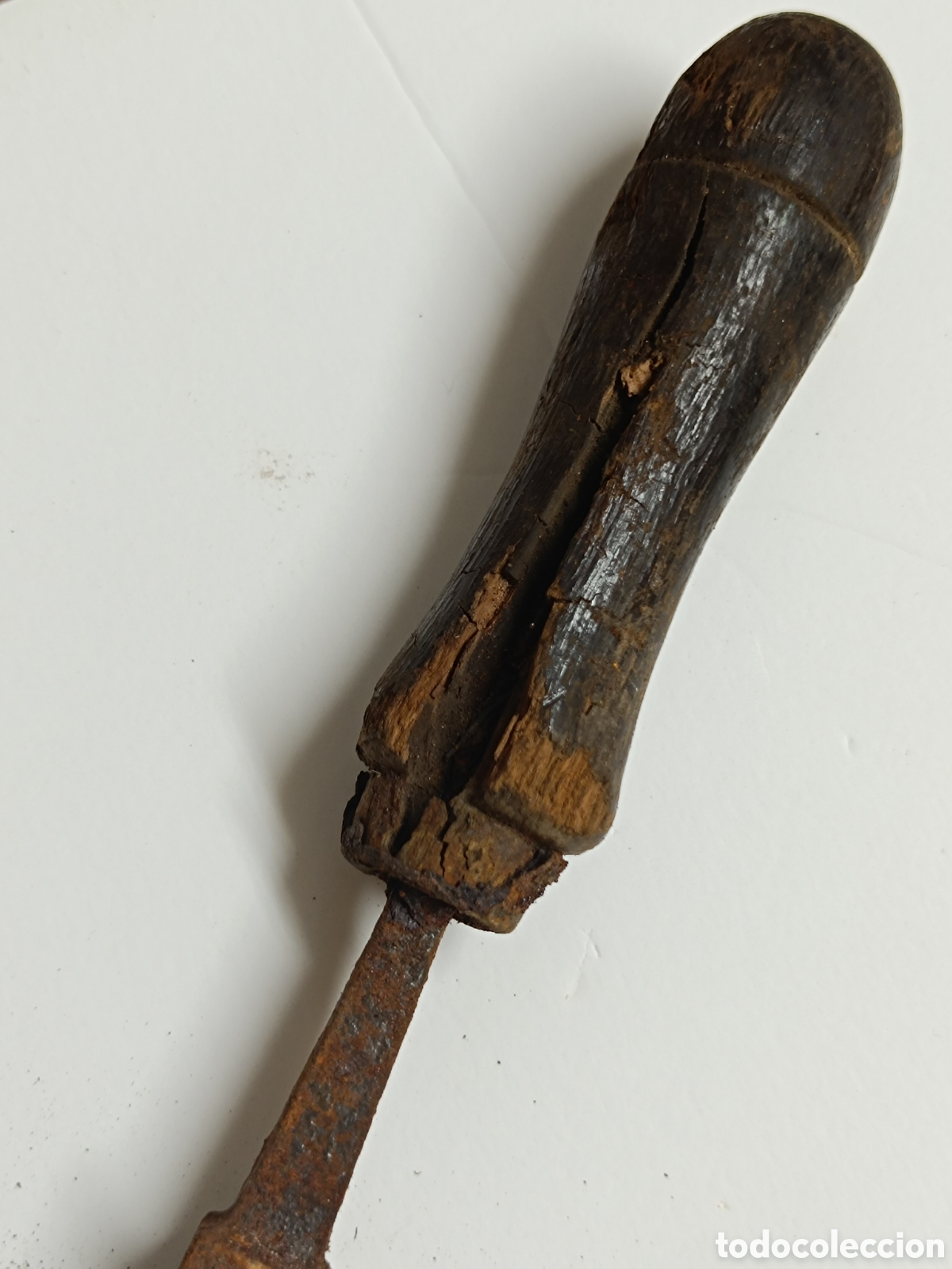 Antig&uuml;edades: Lima antigua hierro cuadrada con mango (37cm) - Foto 4