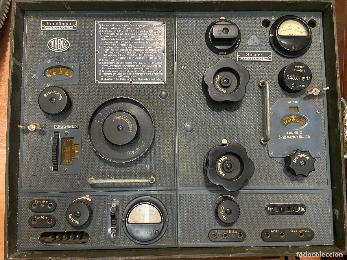 Antig&uuml;edades: Emisora Radio Funksprechger&auml;t Lorenz 1930. Autentica pieza de museo de la segunda guerra mundial.