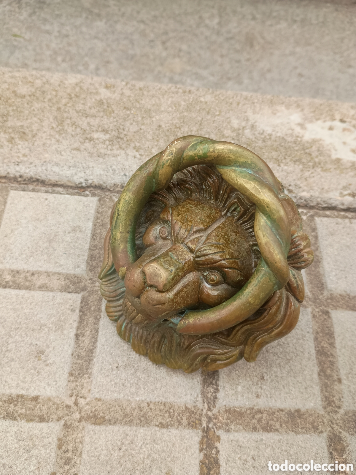 Antig&uuml;edades: Tirador bronce cabeza de le&oacute;n - Foto 4