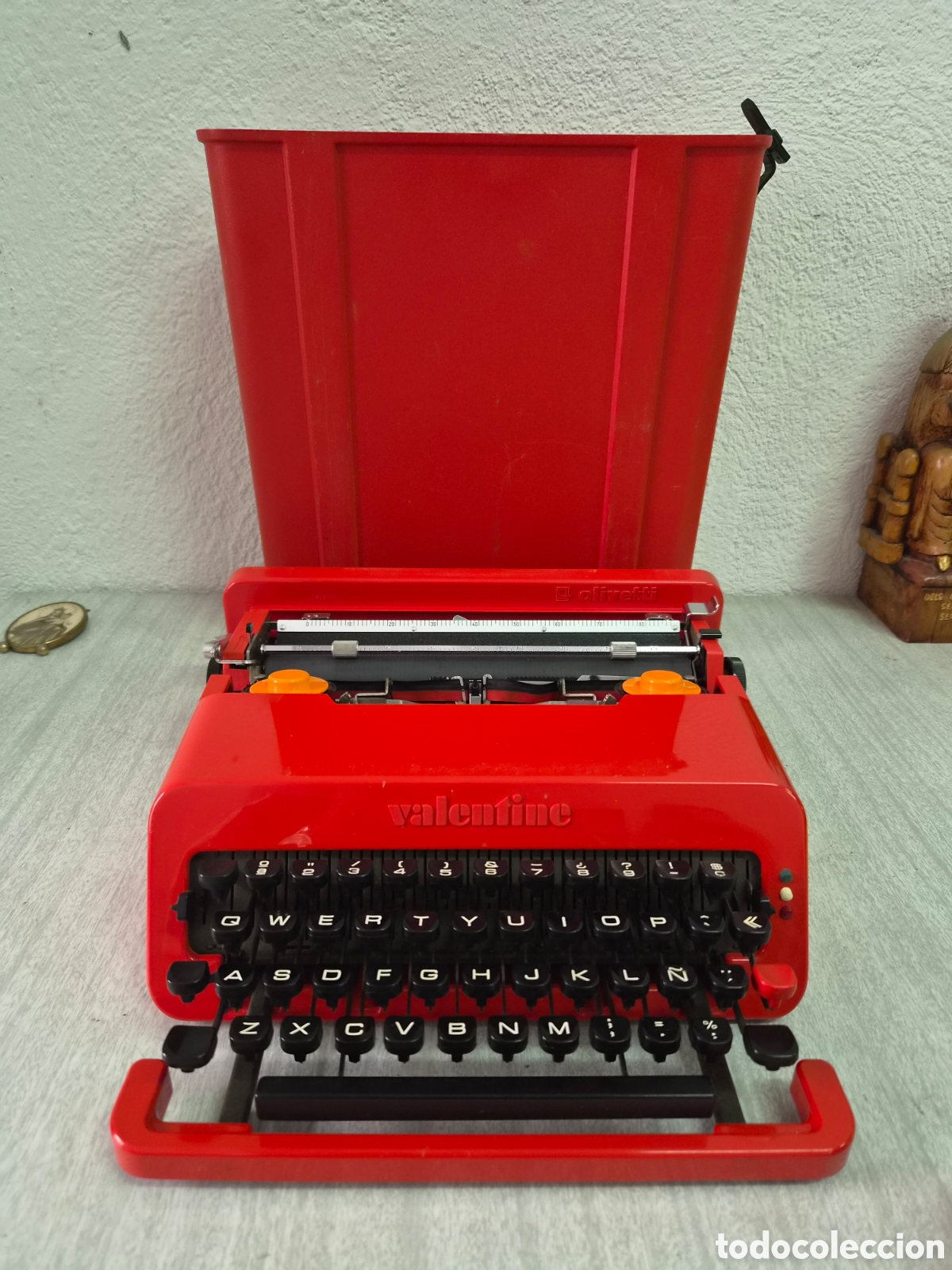Antig&uuml;edades: ANTIGUA MAQUINA DE ESCRIBIR OLIVETTI VALENTINE ROJA GRAN ESTADO Y ORIGINAL