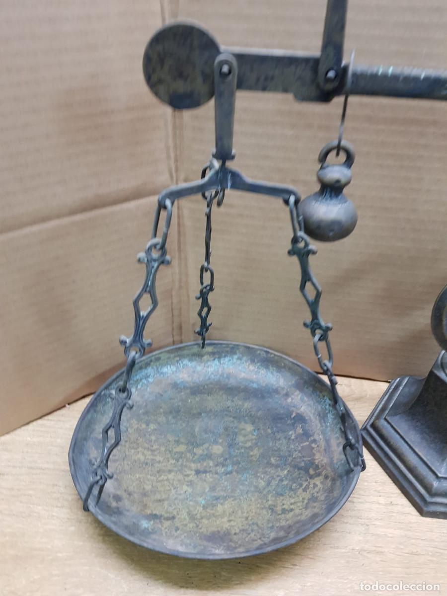 Antig&uuml;edades: ANTIGUA BALANZA DE BRONCE - Foto 4