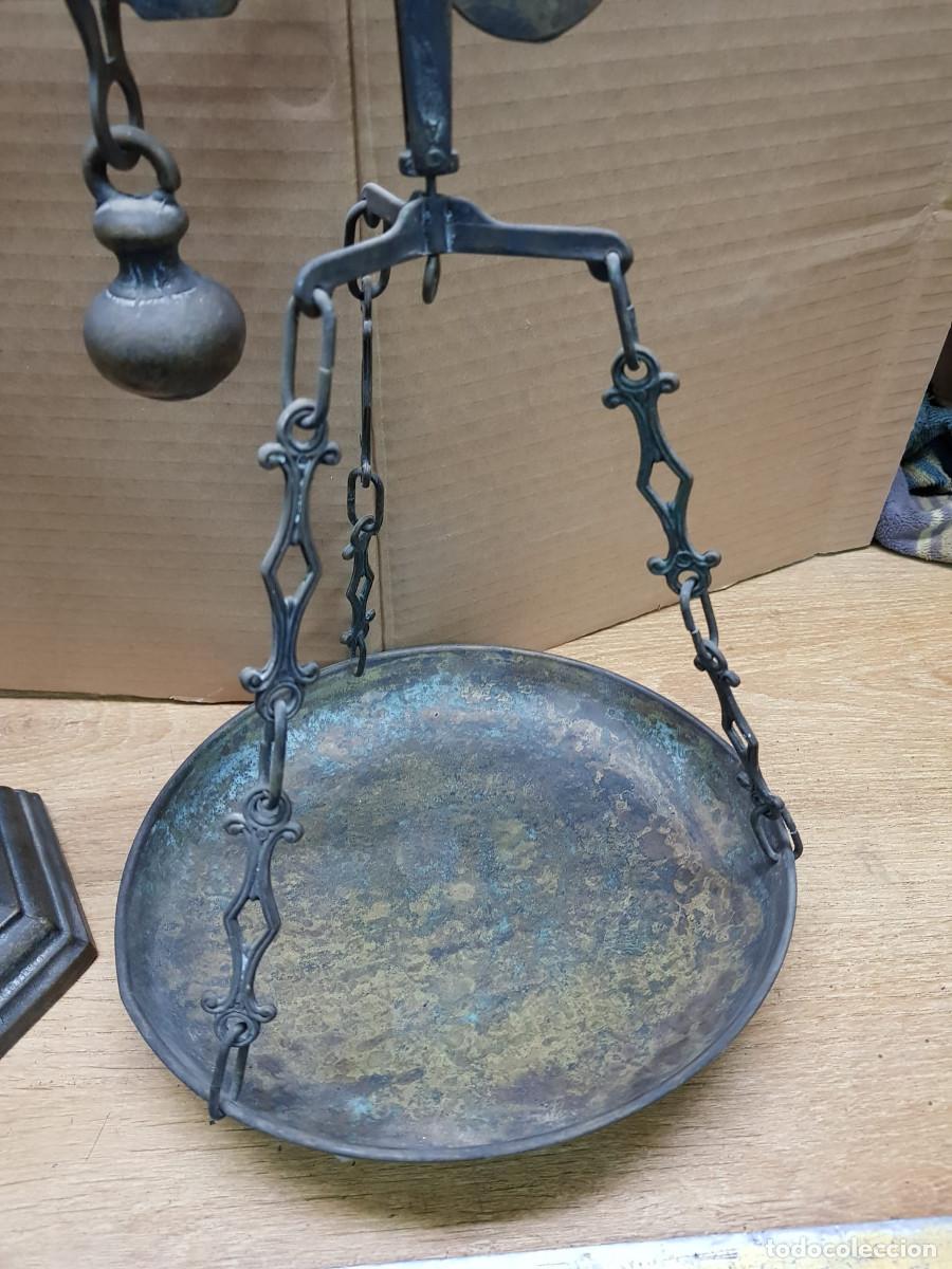 Antig&uuml;edades: ANTIGUA BALANZA DE BRONCE - Foto 8