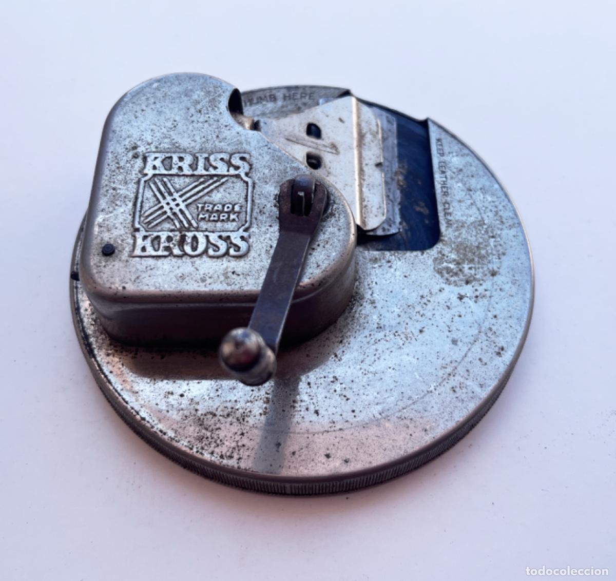 Antig&uuml;edades: Antiguo afilador de cuchillas KRISS KROSS &ndash; St. Louis USA &ndash; patente 1921 &ndash; barber&iacute;a a&ntilde;os 20