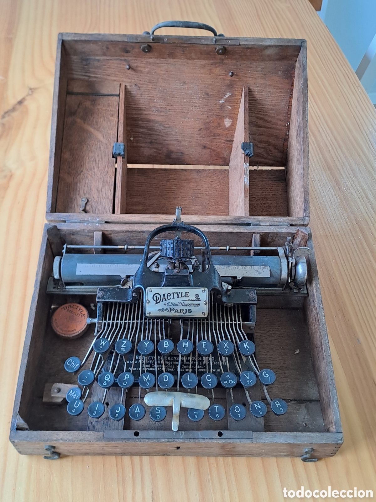 Antig&uuml;edades: M&aacute;quina de escribir Dactyle de 1894 - Foto 7
