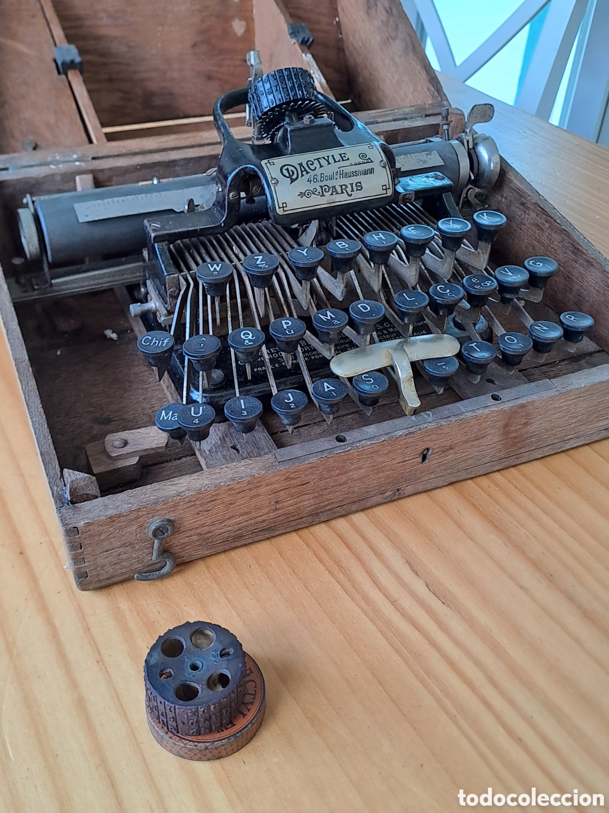 Antig&uuml;edades: M&aacute;quina de escribir Dactyle de 1894 - Foto 8