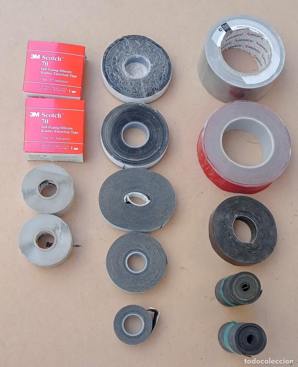 Antig&uuml;edades: Lote de Cintas americana,semiconductora,autosoldable,neopteno,transparente